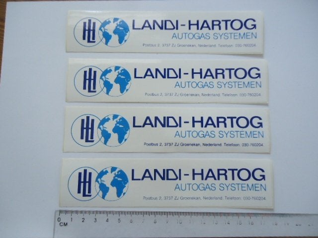 sticker oud LANDI HARTOG Groenekan autogas auto gas retro, Verzenden, Zo goed als nieuw, Bedrijf of Vereniging