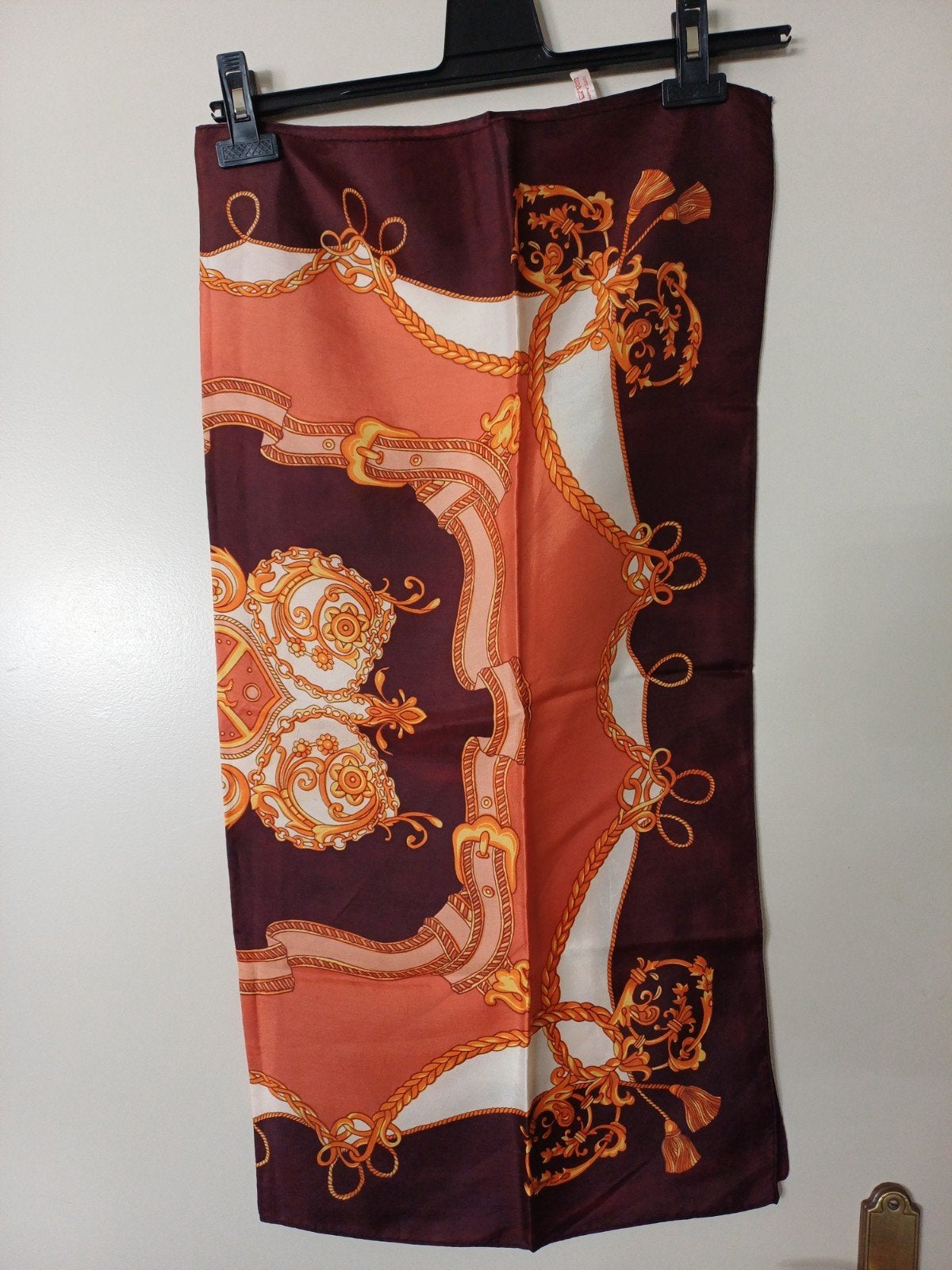 Elegante Sjaal met Barokprint - 100% Acetaat, Ophalen of Verzenden