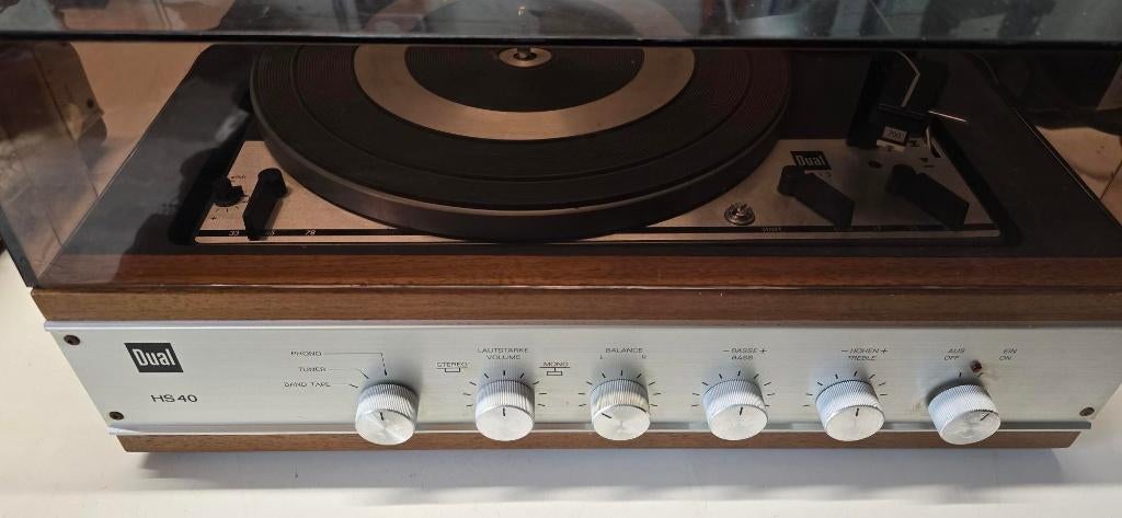 dual versterker hs40 met pickup en dual tuner ct16  defect !, Ophalen, Niet werkend