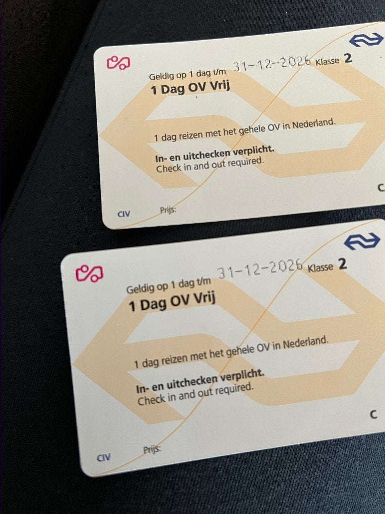 Dagkaart, Twee personen, Trein, Nederland, Overige typen