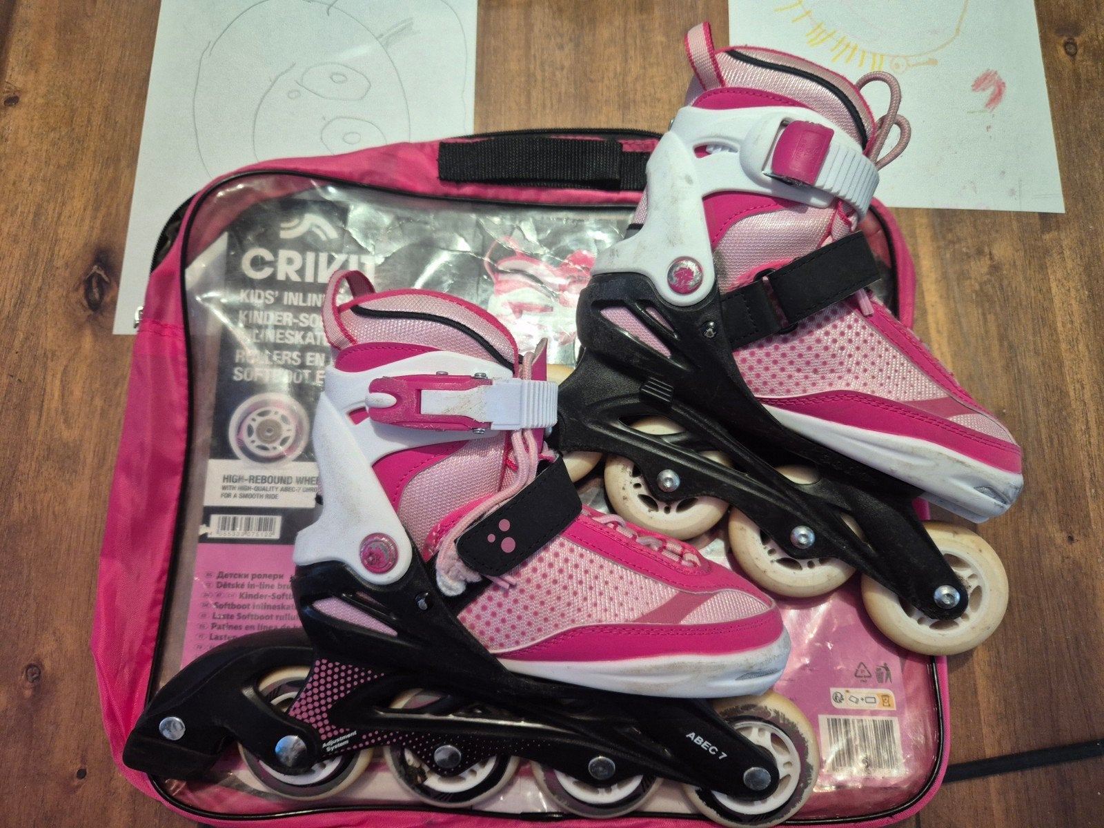 Crivit roze kinder inline skates - Maat 29-33, Ophalen, Gebruikt, Overige typen, Overige merken