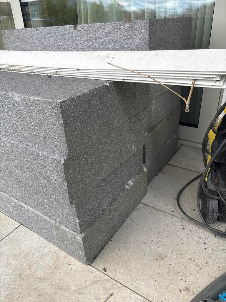 Isolatieplaten + hoekprofielen - 100x50x16cm, Doe-het-zelf en Verbouw, Ophalen, Gebruikt, 12 cm of meer, 5 tot 10 m²