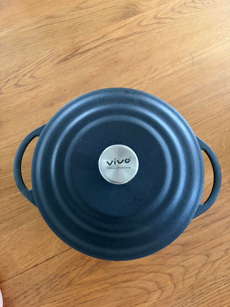 Vivo Gietijzeren Braadpan Zwart, Ophalen, Zo goed als nieuw, Gietijzer, Koekenpan of Braadpan