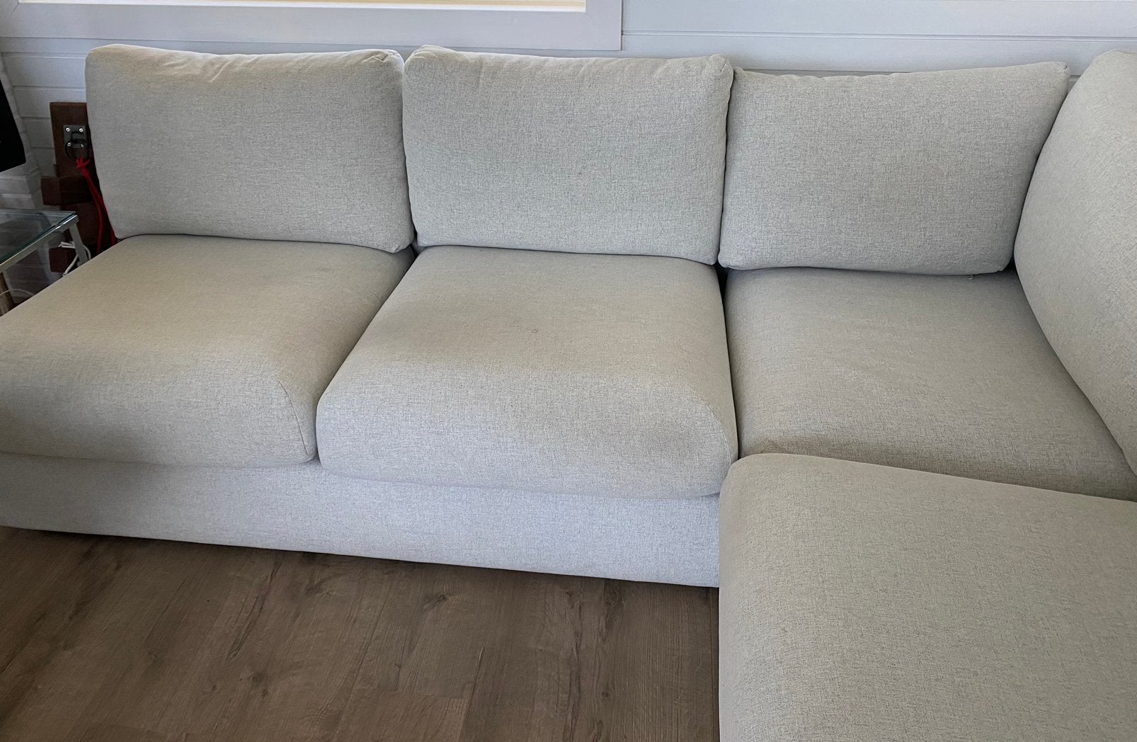 Bank & Sofa elementen, Vimle, Gunnard Beige Ikea, Ophalen of Verzenden, Zo goed als nieuw, Modern, stijlvol, Stof