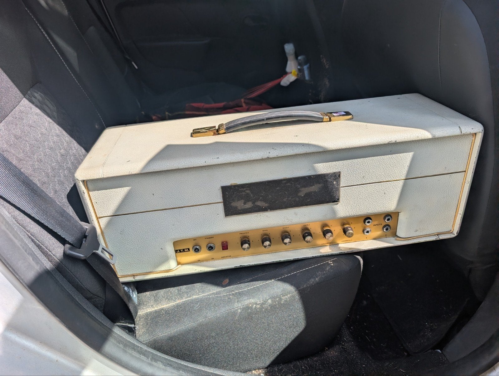 Originele 1967 Marshall JTM50 Black Flag (1986 Bass circuit), Muziek en Instrumenten, Versterkers | Bas en Gitaar, Ophalen, Gebruikt