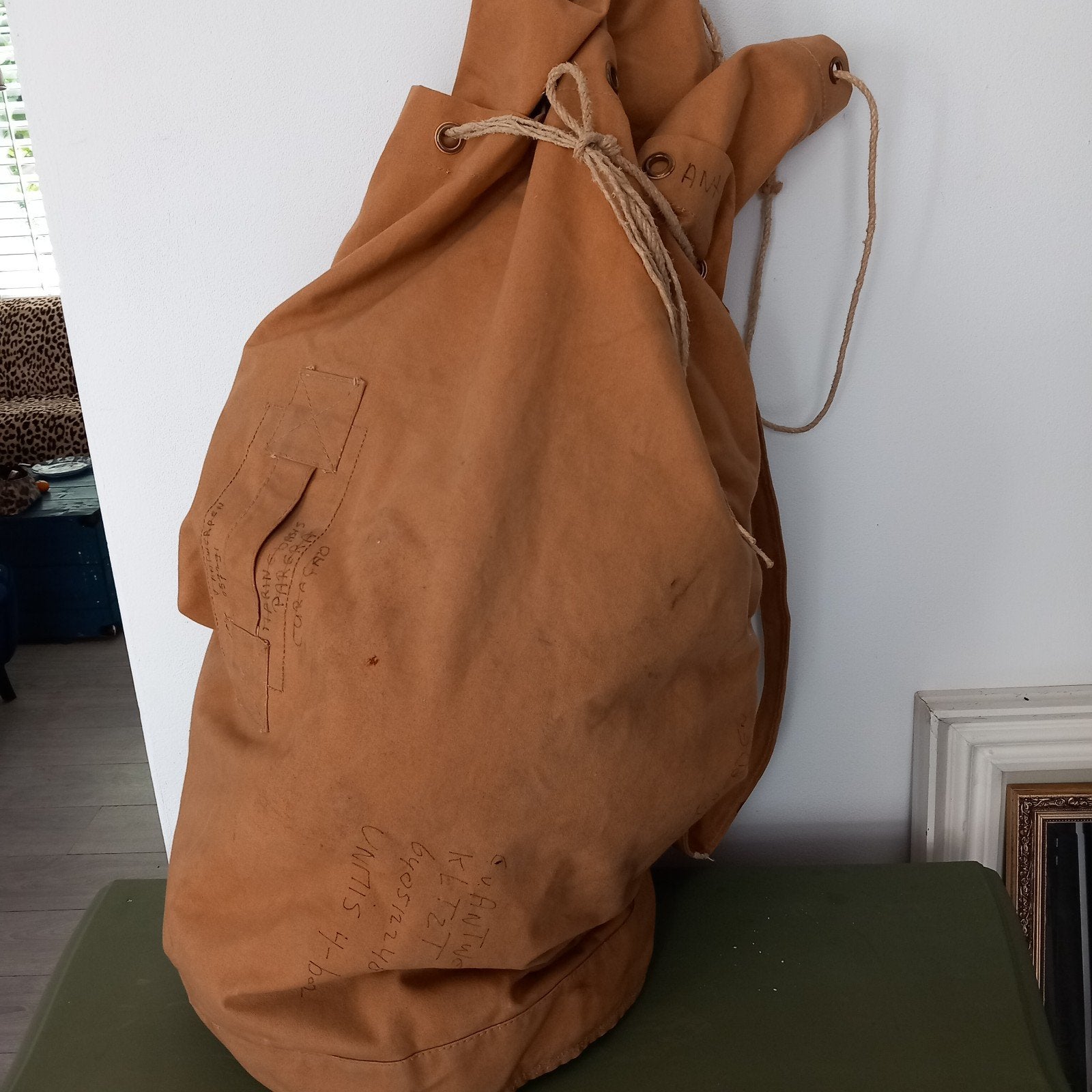 Leger Canvas Stevige Rugzak Groot Model, Verzamelen, Ophalen of Verzenden, Landmacht, Nederland, Overige typen