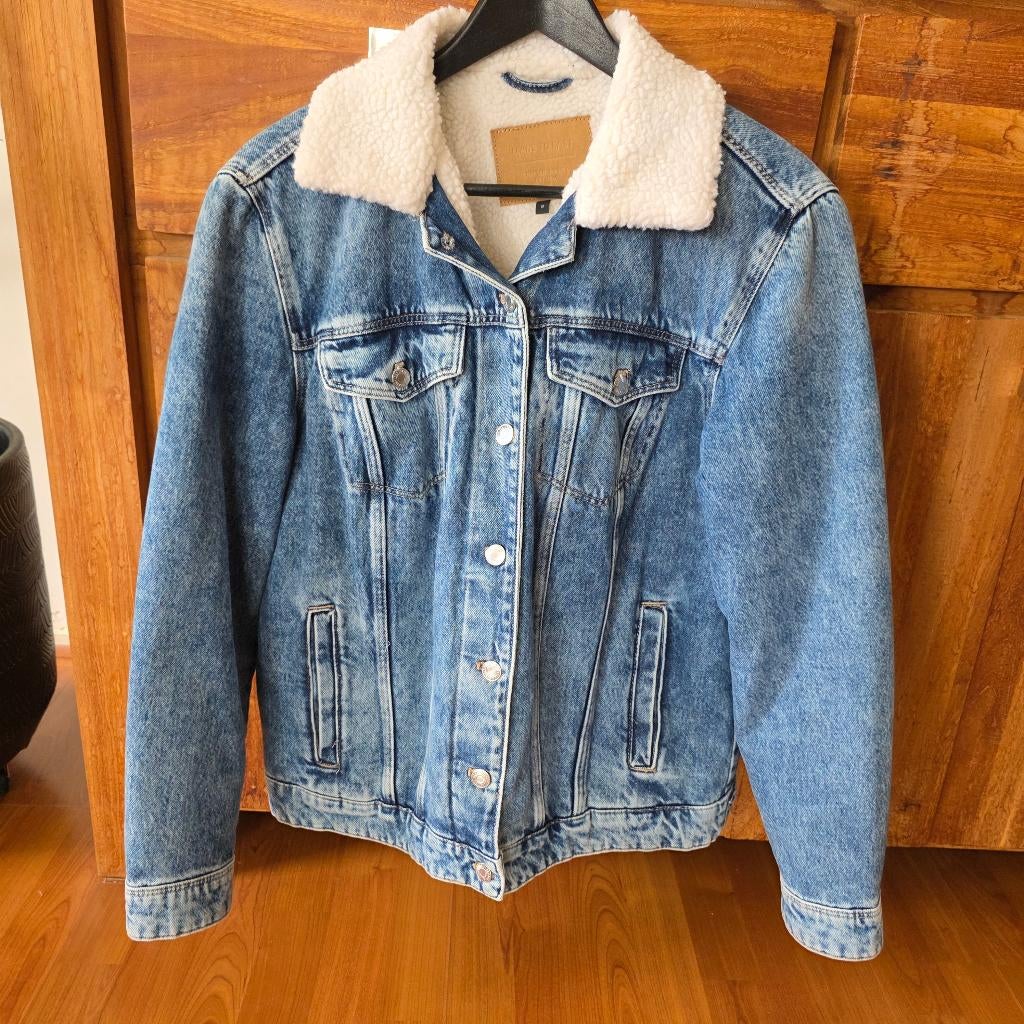 Imitatie shearling winterjas spijkerjasje winter - maat S, Kleding | Dames, Jassen | Winter, Blauw, Ophalen of Verzenden, Zo goed als nieuw
