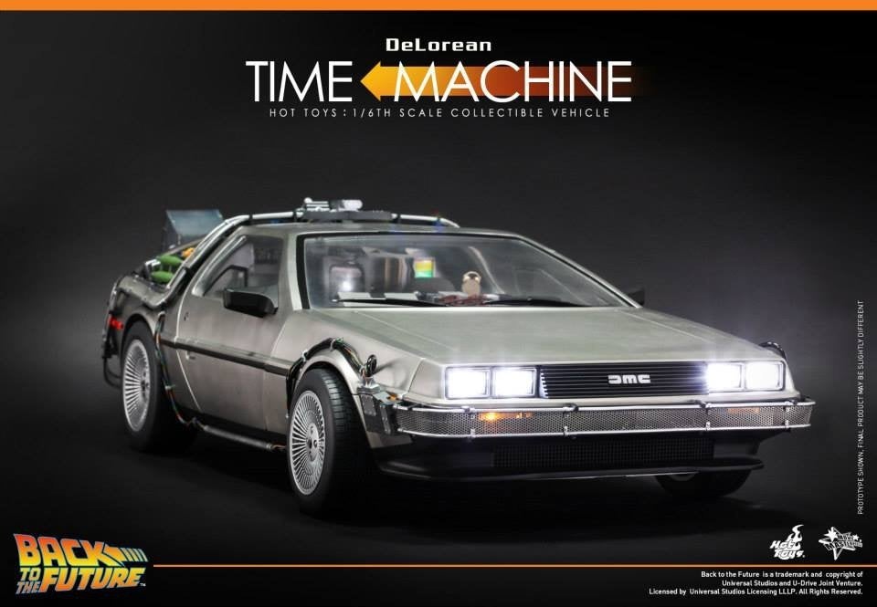 Hot Toys Back To The Future Time Machine Delorean MMS260, Ophalen of Verzenden, Zo goed als nieuw, Actiefiguur of Pop