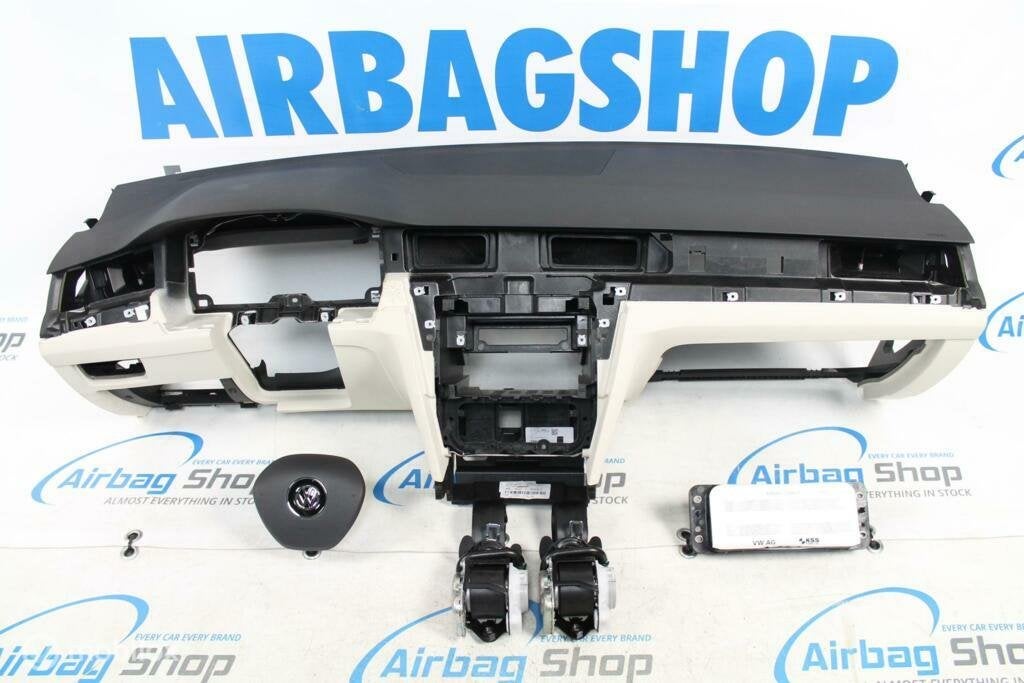Airbag set Dashboard zwart/beige speaker Volkswagen Arteon, Gebruikt, Ophalen of Verzenden