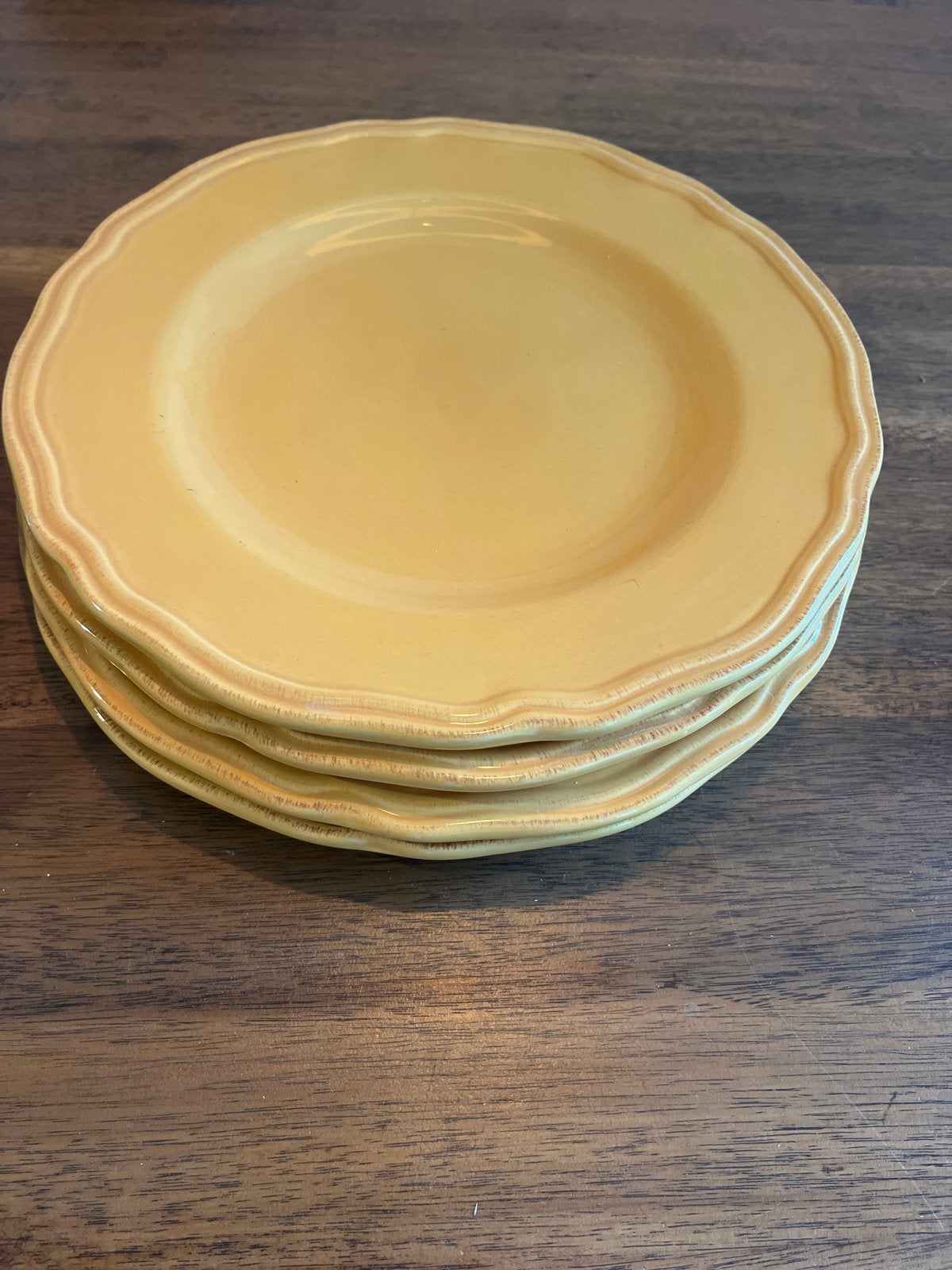 Set van 4 gele dinerborden, Ophalen, Gebruikt, Keramiek, Bord(en)