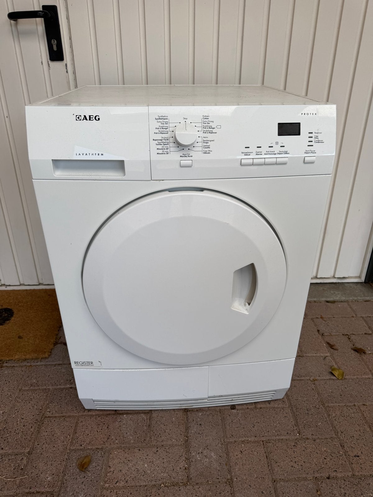 AEG Condensdroger T65280AC, 6 tot 8 kg, Gebruikt, Ophalen of Verzenden, Voorlader