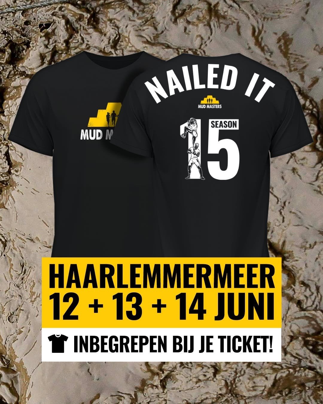 2 tickets Mud Masters family edition 5km, Twee personen, Juni