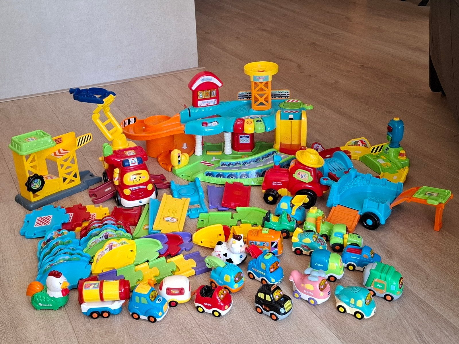 Grote Vtech Toet Toet Auto's collectie met garage en meer!, Ophalen