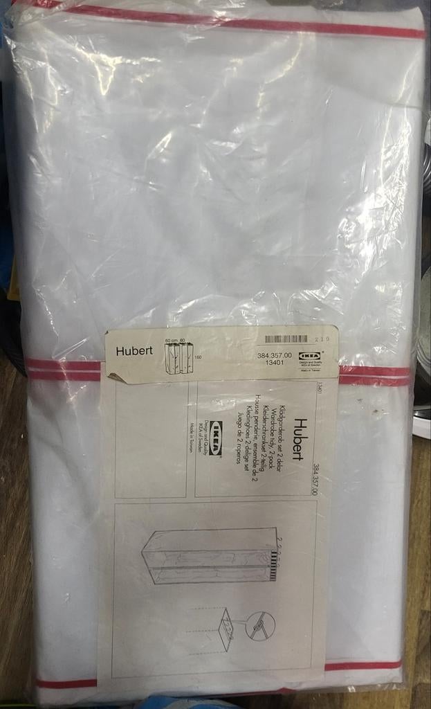 IKEA Hubert Kledinghoes 2-delige set - Nieuw in verpakking, Huis en Inrichting, Ophalen, Kunststof, Modern, functioneel, Nieuw