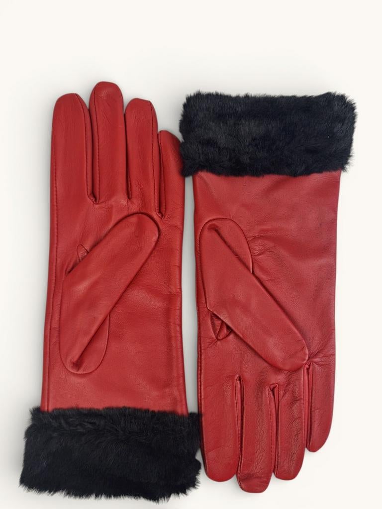Luxe Leren Dameshandschoenen met Bont - Maat 8, Kleding | Dames, Mutsen, Sjaals en Handschoenen, Onbekend, Ophalen of Verzenden