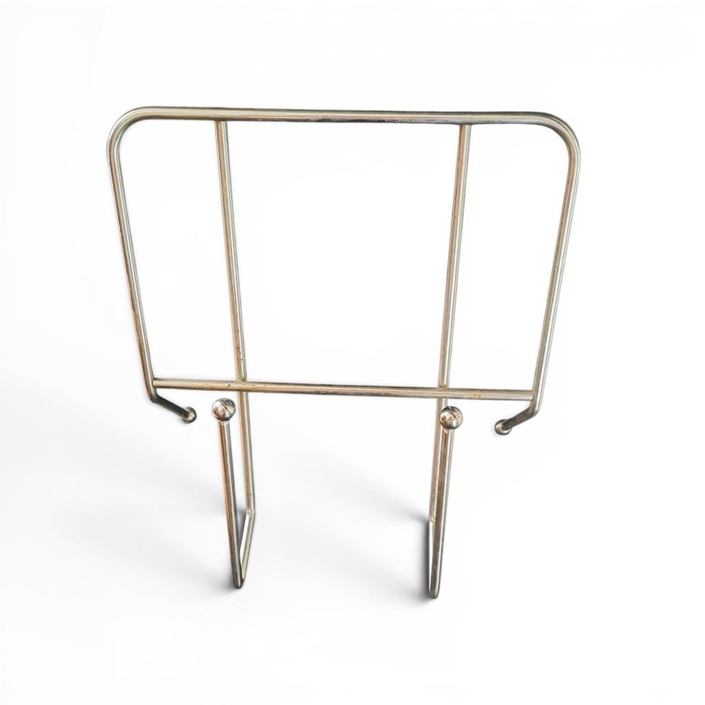 Metalen boekenstandaard - zilverkleur, Huis en Inrichting, Woonaccessoires | Wandplanken en Boekenplanken, Ophalen of Verzenden