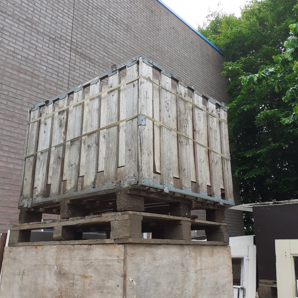 GRATIS afhalen houten kist 100 x 120cm, Tuin en Terras, Haardhout, Minder dan 3 m³, Ophalen