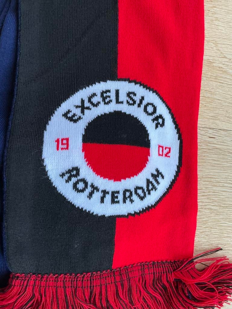 Excelsior Rotterdam sjaal - Zwart/Rood/Blauw, Sport en Fitness, Voetbal, Verzenden, Zo goed als nieuw, Clubaccessoires