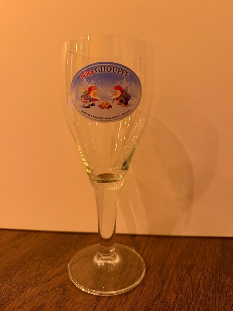 Chouffe N'ICE glas (25cl) met Wintergnoom, Ophalen of Verzenden, Zo goed als nieuw, Glas of Glazen, Overige merken