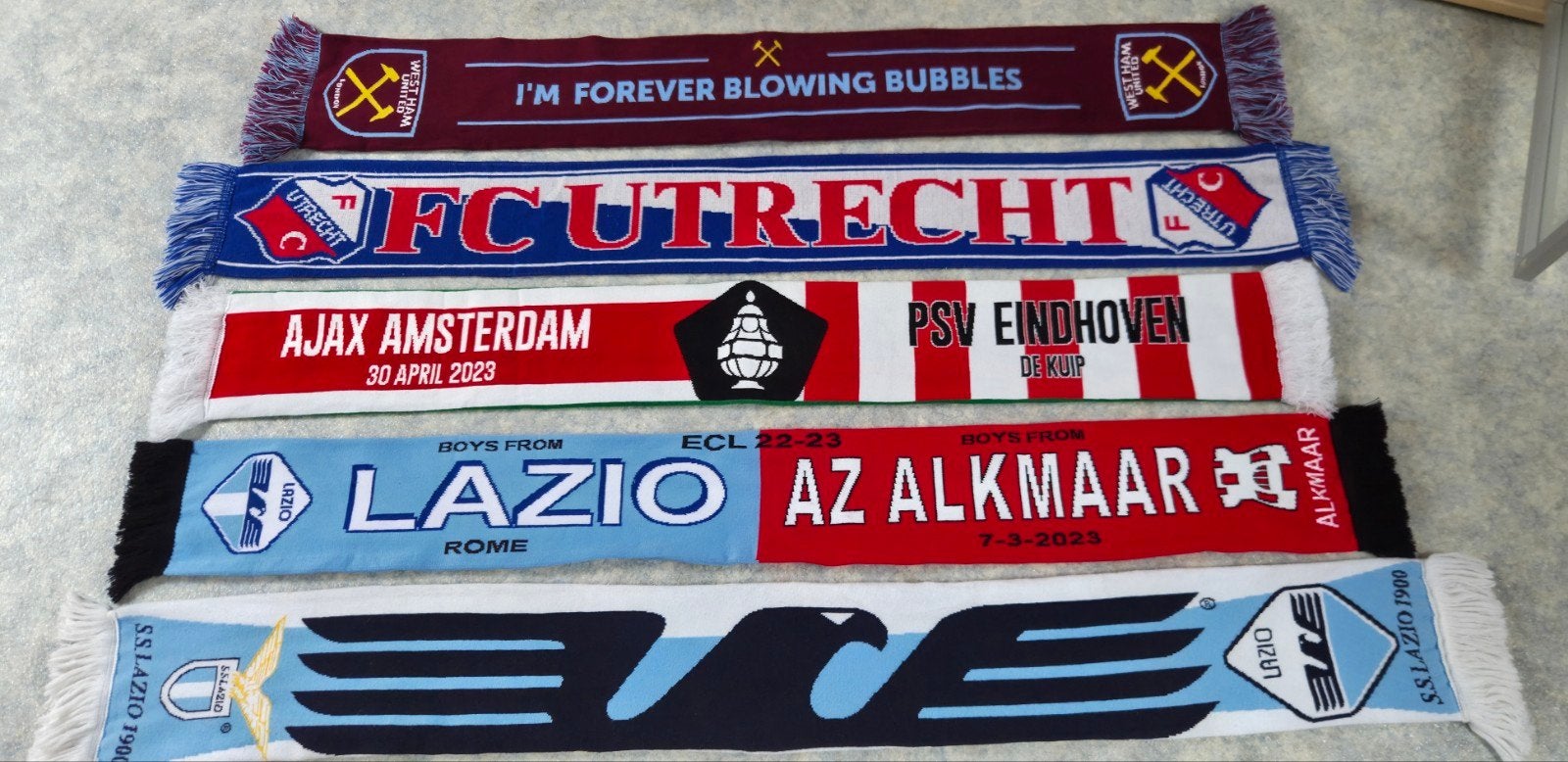 Voetbalsjaals: Ajax, PSV, Lazio, AZ, Ophalen of Verzenden