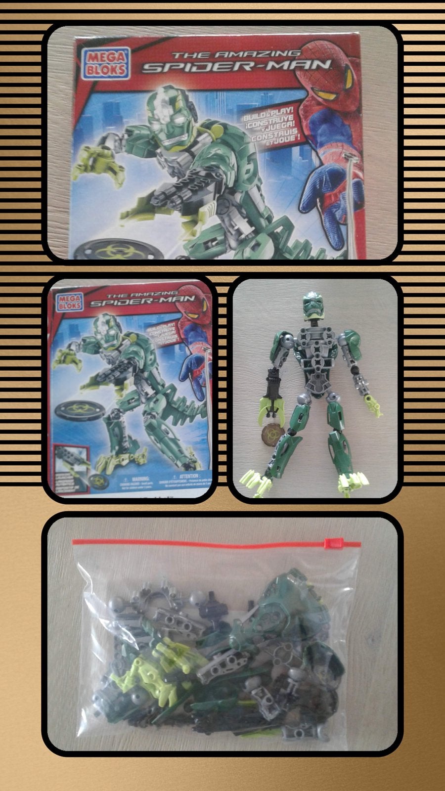 Mega Bloks The Amazing Spider-Man Lizard Techbot, Ophalen of Verzenden, Zo goed als nieuw, Megabloks