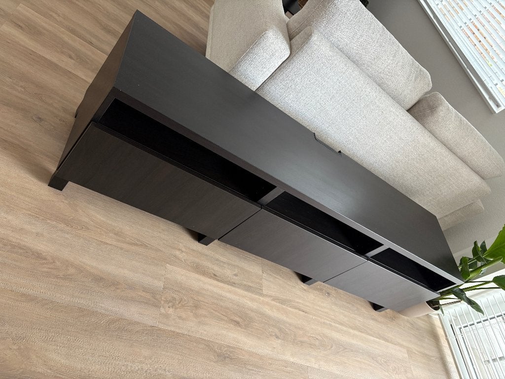 IKEA BESTÅ - Zwart Bruin, Huis en Inrichting, Kasten | Televisiemeubels, Ophalen, 150 tot 200 cm, Zo goed als nieuw, Minder dan 100 cm