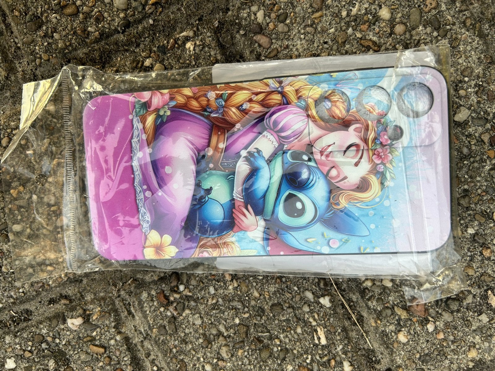 Telefoonhoesje met Rapunzel en Stitch - Samsung A55 5G, Ophalen of Verzenden, Nieuw, Hoesje of Tasje