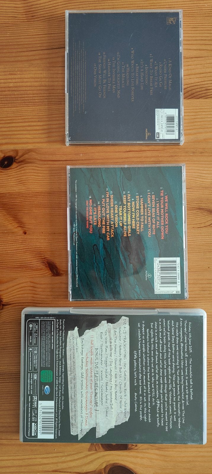 CD's: Metallica, AC/DC, Anthrax, Therapy?, Queen, Ophalen, Gebruikt