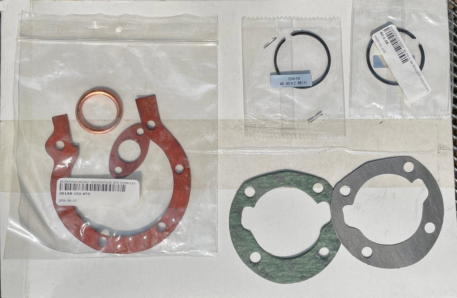 Pakkingset Zuigerverenset Peugeot 102, Ophalen, Nieuw