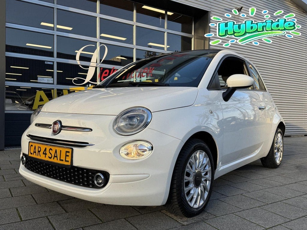 Fiat 500 C CABRIO 1.0 Hybride Lounge - Navigatie! / Apple Ca, Auto's, Fiat, Voorwielaandrijving, Stof, Gebruikt, Cabriolet