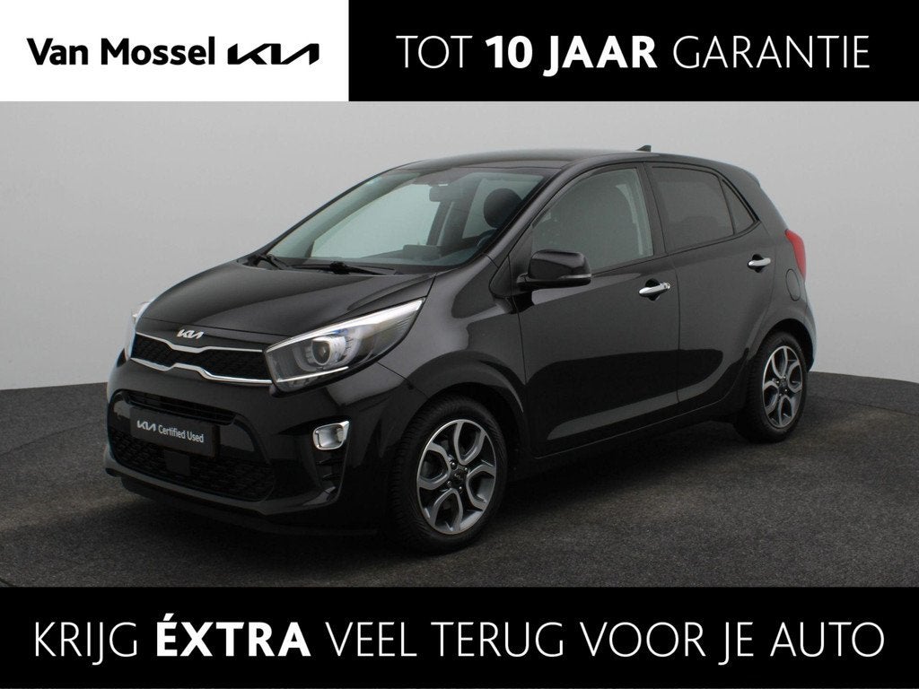 Kia Picanto 1.0 DPi DynamicPlusLine, Auto's, Kia, Stof, Gebruikt, 4 stoelen, Zwart