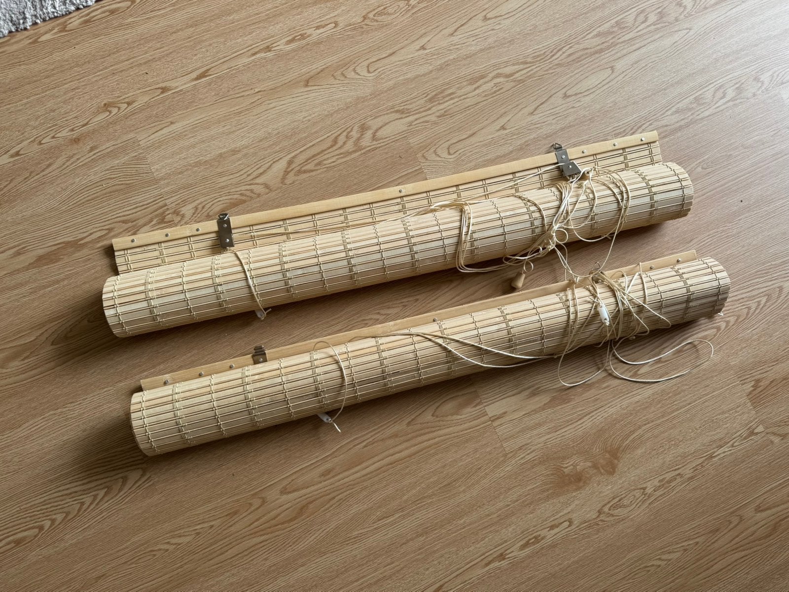 Bamboe rolgordijn 90x180cm (2 stuks), Ophalen, Bruin, 50 tot 100 cm, Zo goed als nieuw