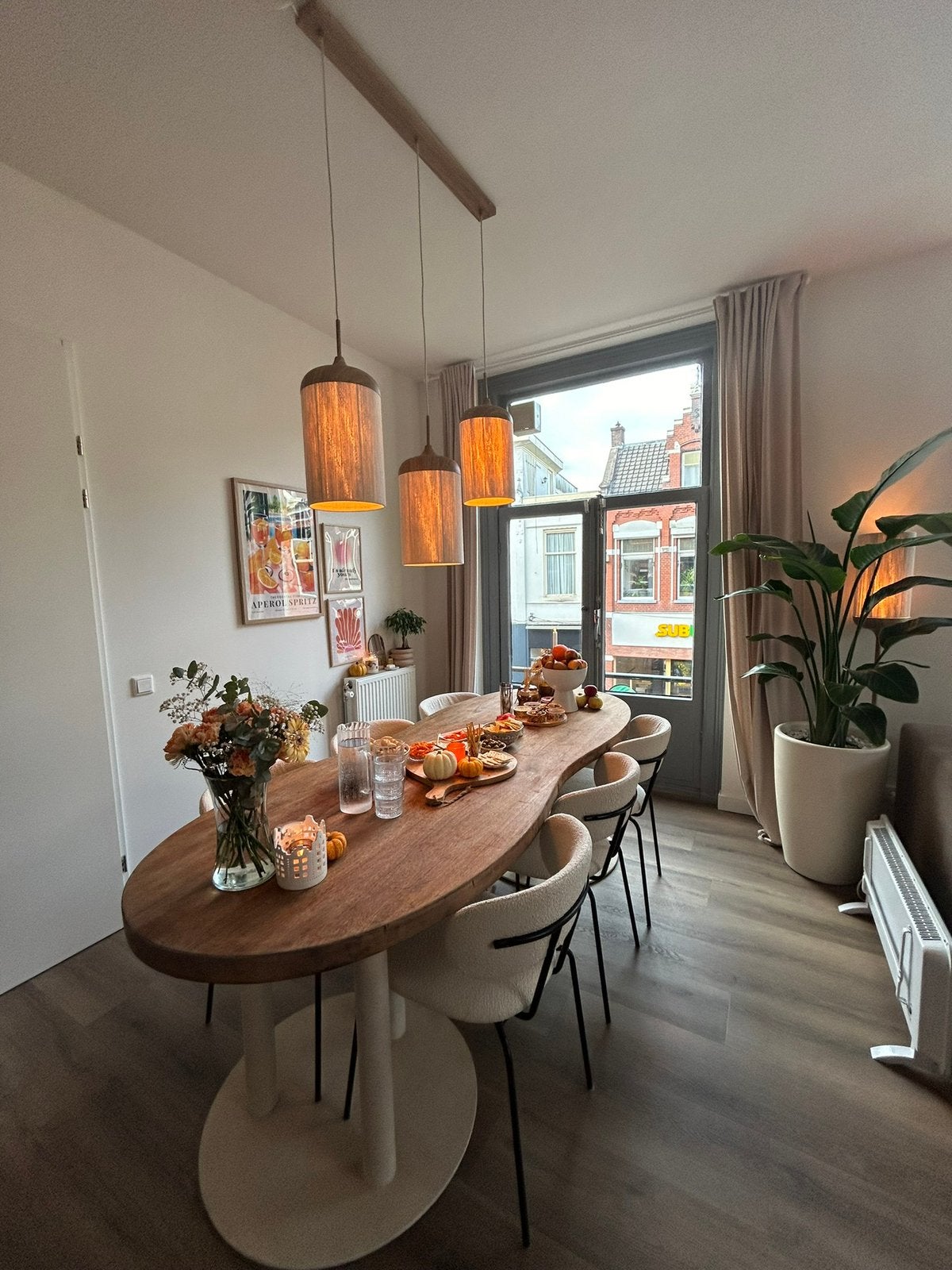 Eiken eettafelblad 260cm lang, Ophalen, Eikenhout, 200 cm of meer, Zo goed als nieuw