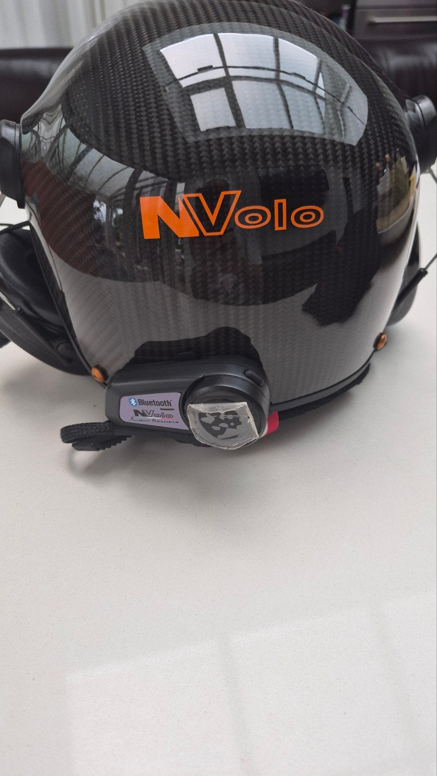 Nvolo Carbon Flitst Helm met Bluetooth, nieuw, Sport en Fitness, Zweefvliegen en Paragliding, Ophalen of Verzenden, Nieuw, Overige typen