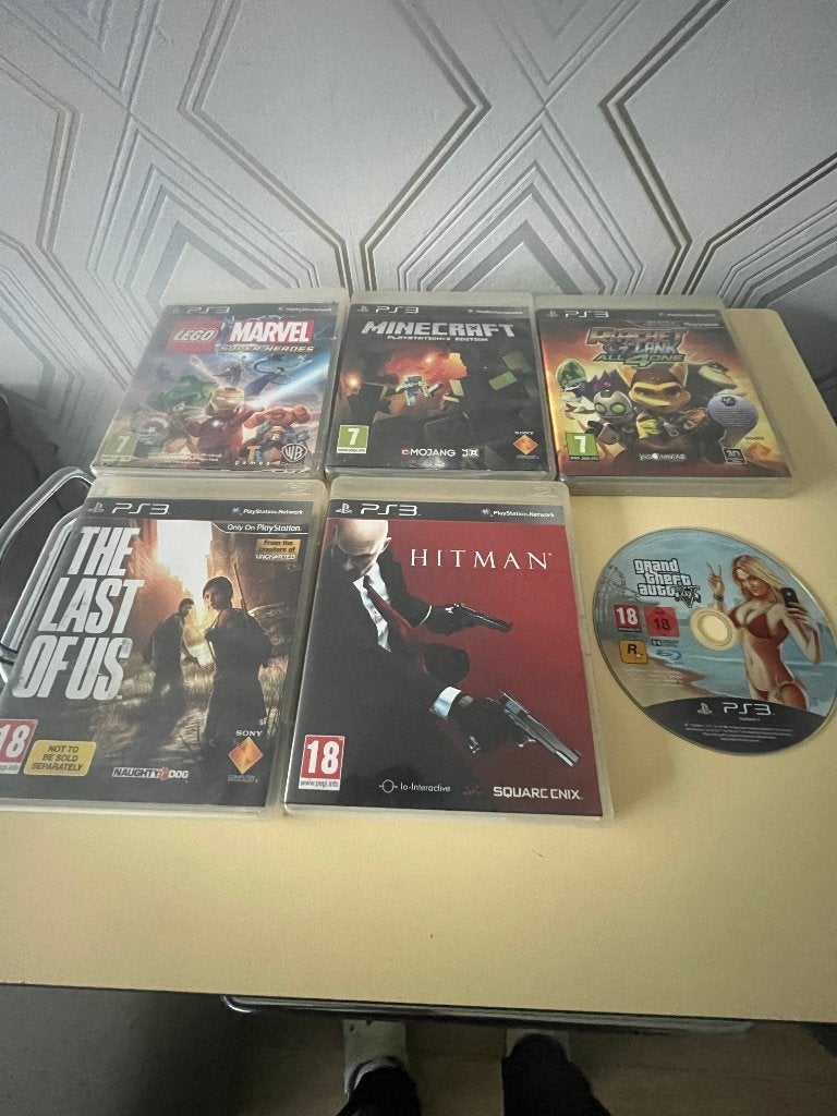 5 x ps3 spellen minekraft ,gta5,lego marvel, Avontuur en Actie, 1 speler, Ophalen of Verzenden, Zo goed als nieuw