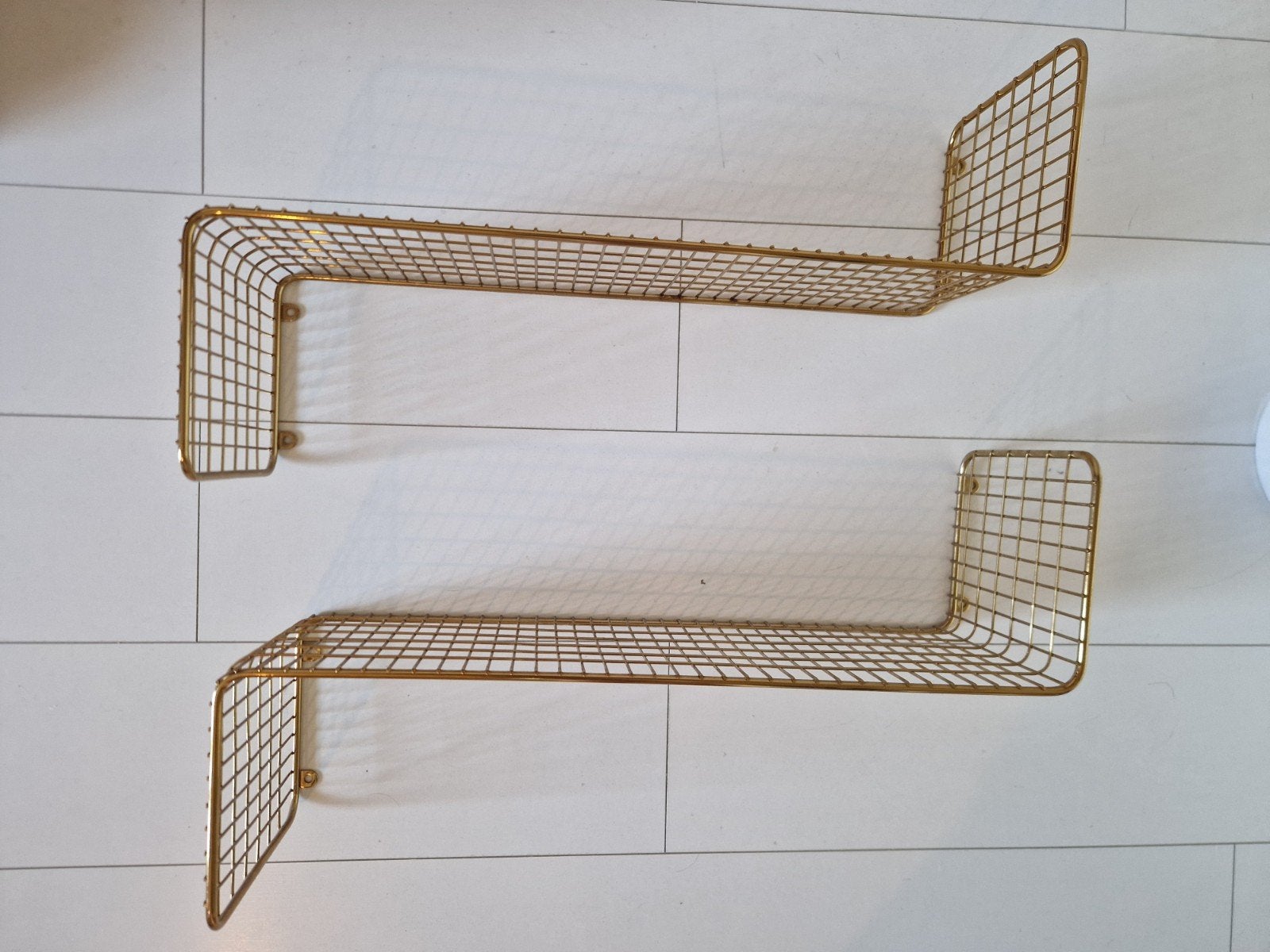 2 goudkleurige wandplanken Ikea SVENSHULT 60x20cm, Ophalen