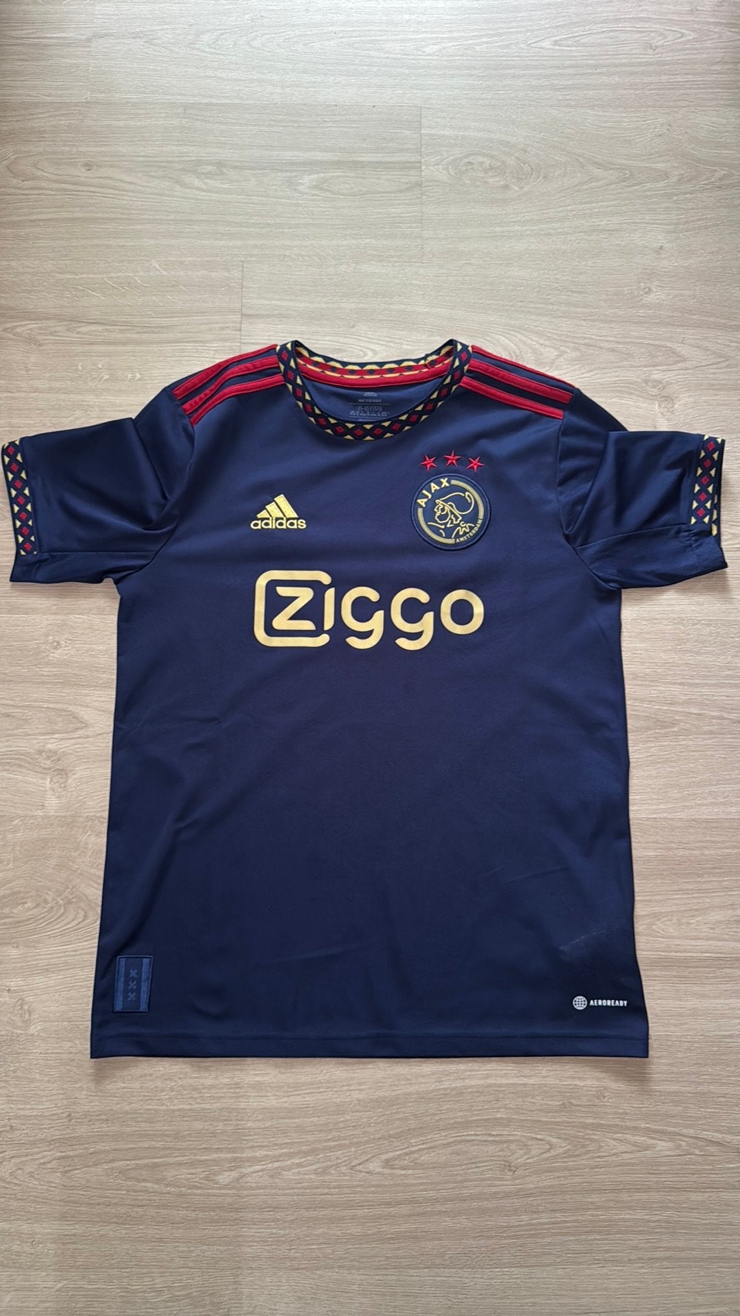 Ajax uit shirt, Blauw, Ophalen of Verzenden, Zo goed als nieuw, Voetbal