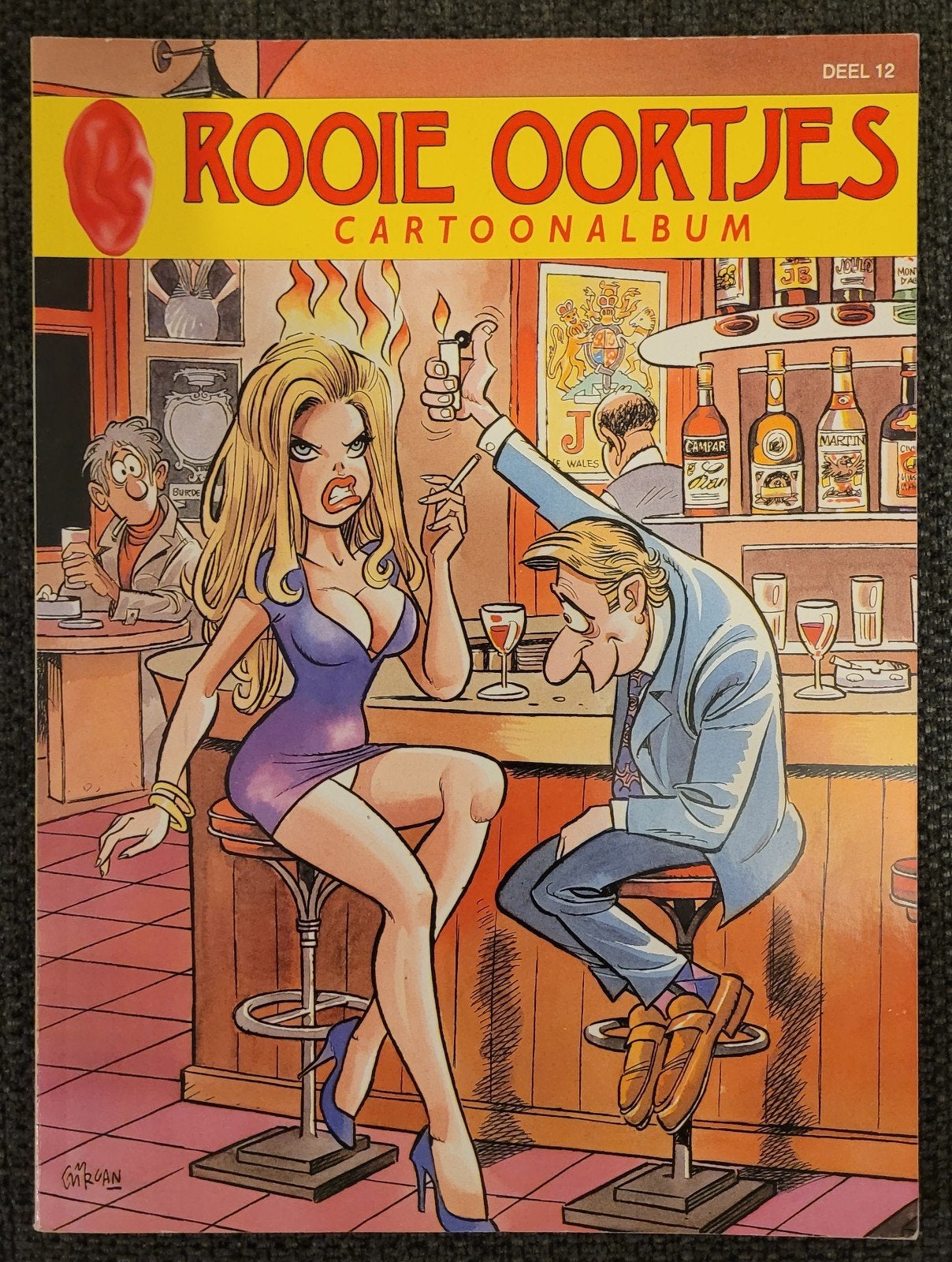 Vintage stripboek - Rooie oortjes - Cartoonalbum deel 12, Eén stripboek, Ophalen of Verzenden, Gelezen