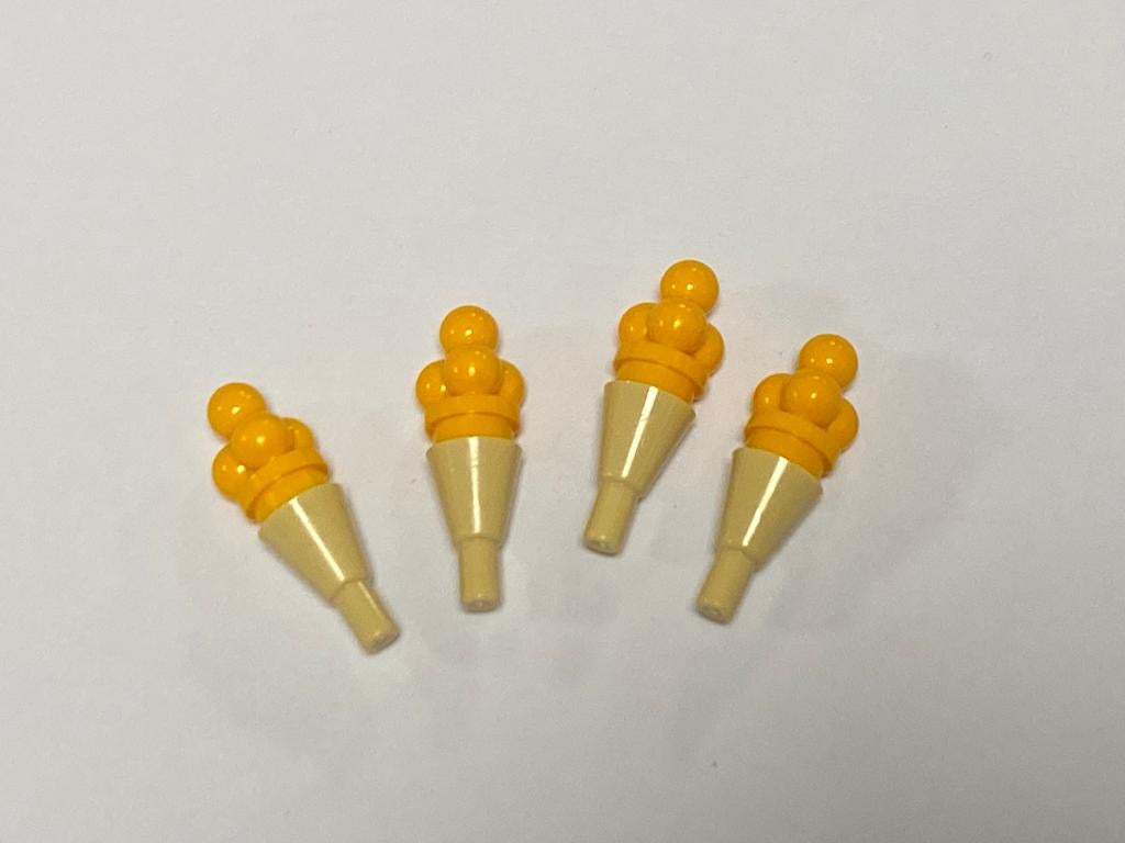 Partij 4x nieuwe lego ijshoorn / ice cream, diverse kleur, Overige thema's, Lego, Nieuw, Ophalen of Verzenden