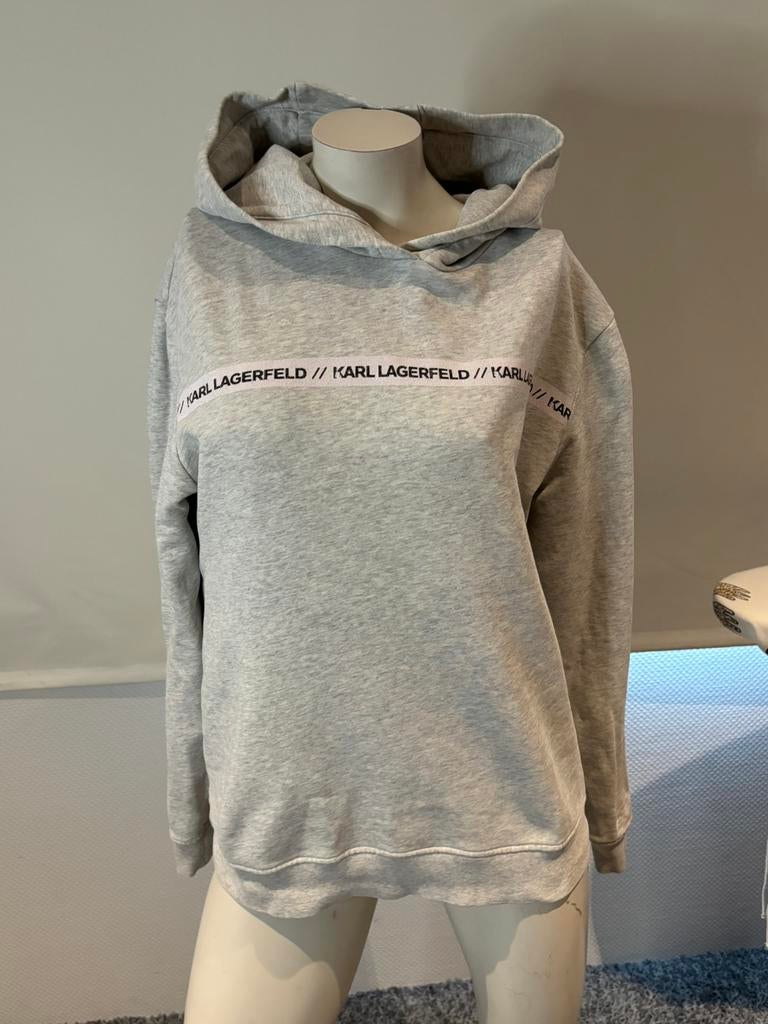 Karl Lagerfeld hoodie maat L, Ophalen of Verzenden, Zo goed als nieuw, Maat 38/40 (M), Grijs