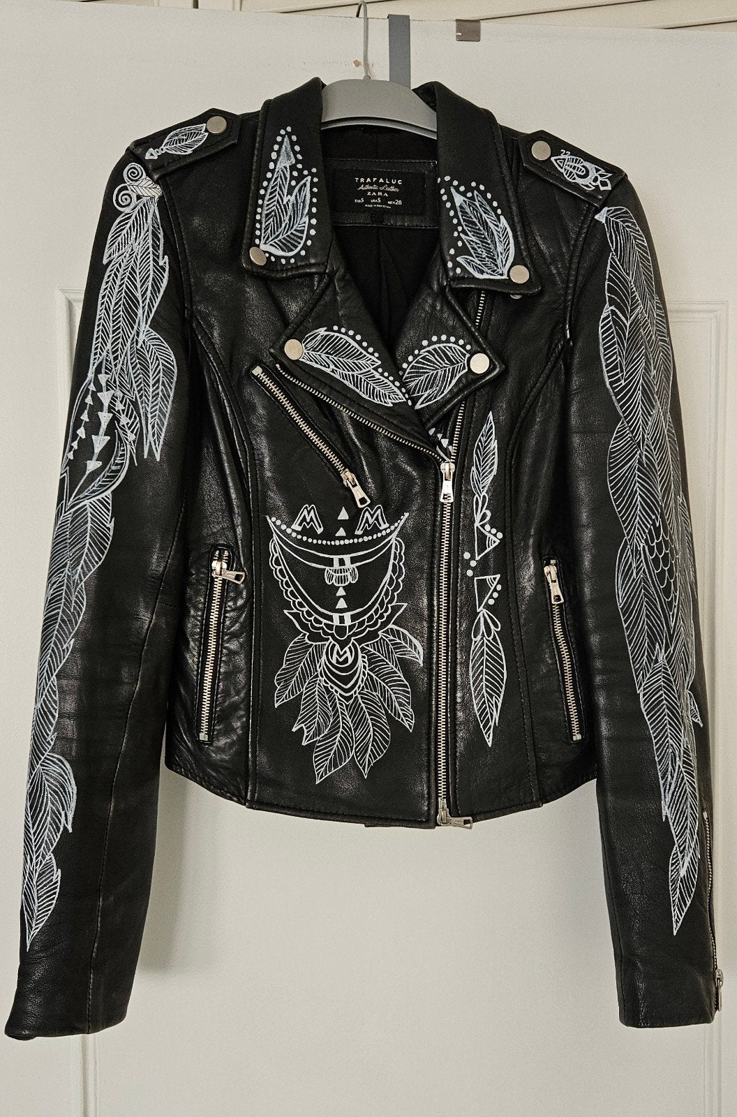 Leren Jasje zwart - bikersmodel - limited edition S, Zwart, Ophalen of Verzenden, Zo goed als nieuw, Jasje