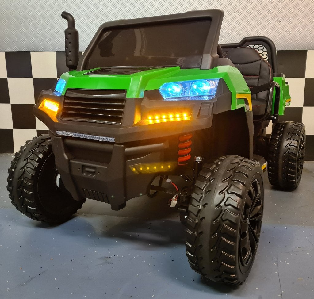 Farmer Truck - 4x4 - 12 volt - leren zit - 2 persoons - RC, Ophalen of Verzenden, Nieuw