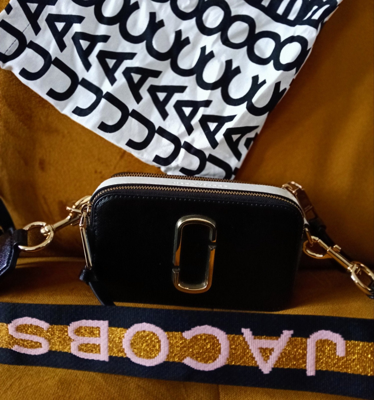 Marc Jacobs the snapshot bag, Ophalen of Verzenden, Zo goed als nieuw, Zwart, Schoudertasje