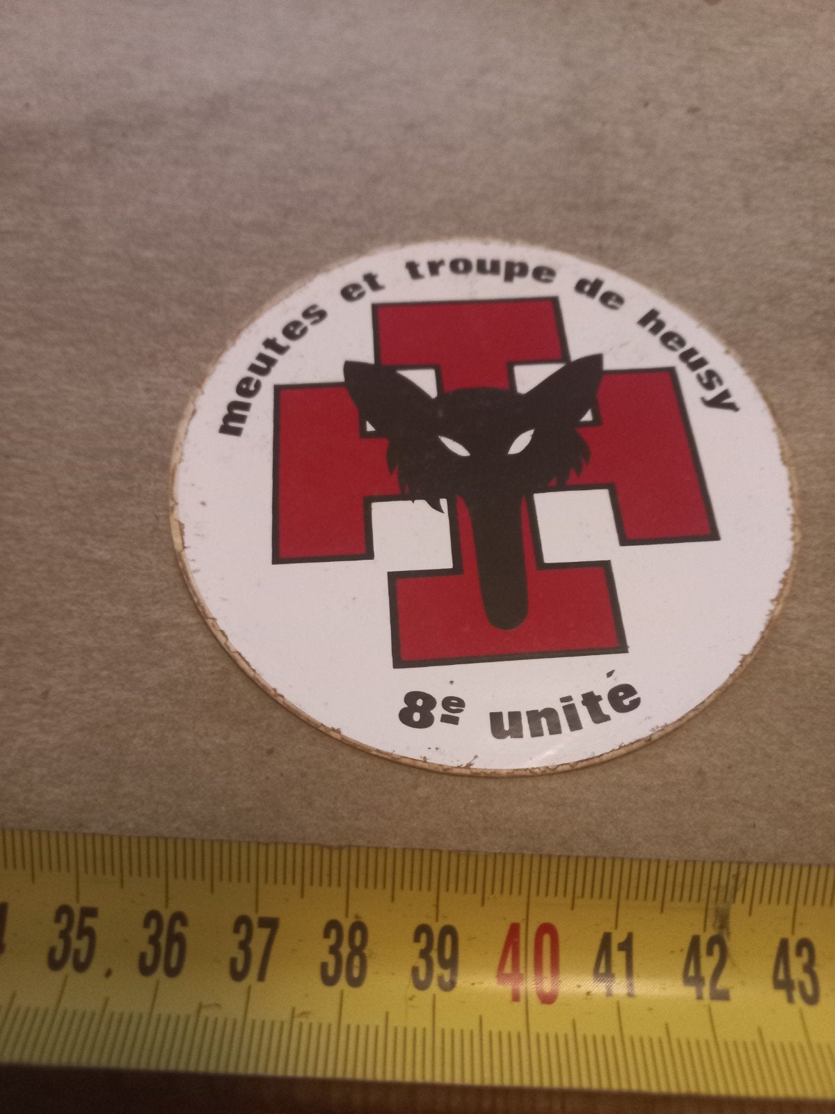 Vintage Scouting Embleem - Meutes et Troupe de Heusy, Ophalen of Verzenden