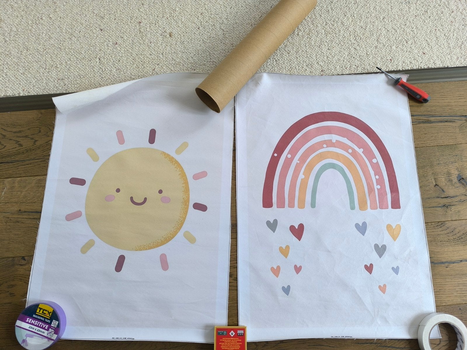 2 canvas babykamer posters 60x40 cm, Ophalen