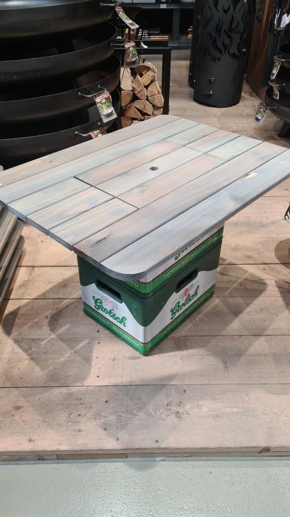 Bierkrat tafel, Ophalen of Verzenden, In hoogte verstelbaar, Nieuw