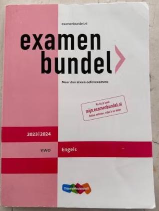 Examenbundel vwo Engels 2023/2024, Ophalen of Verzenden, Gelezen, VWO, Engels