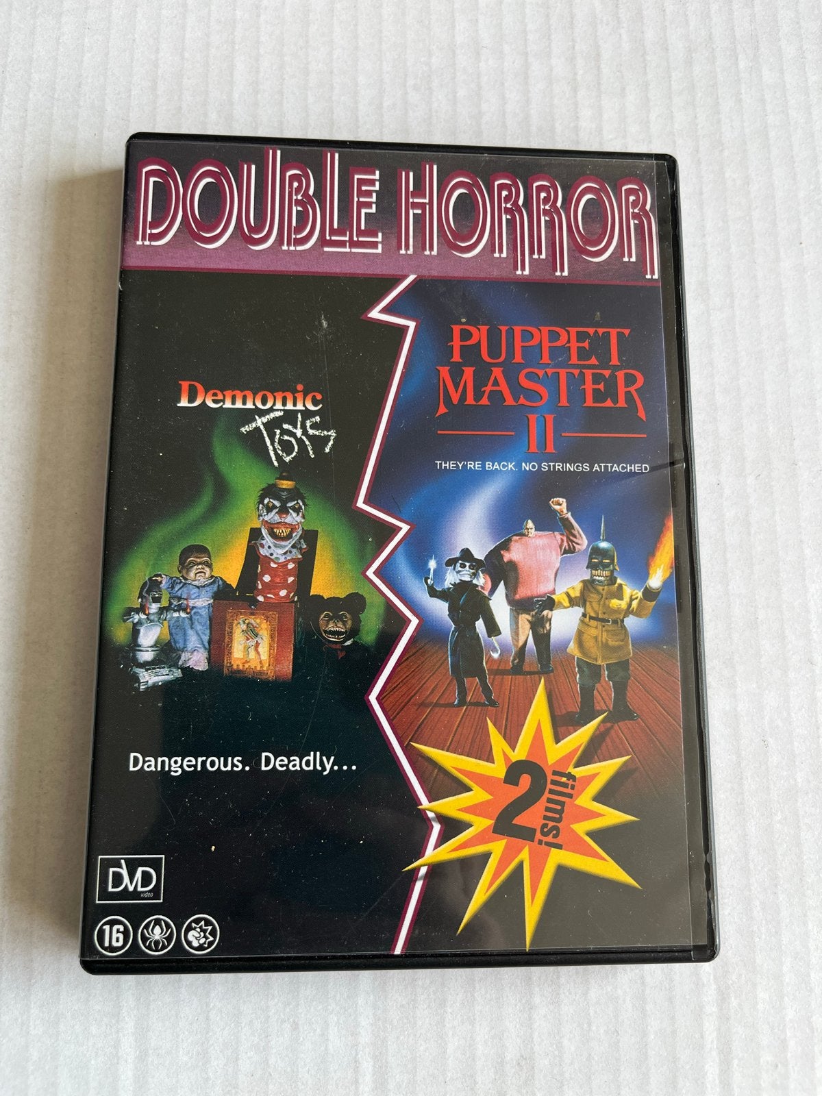 Double Horror: Demonic Toys & Puppet Master II DVD, Cd's en Dvd's, Vanaf 16 jaar, Nederlands, Overige genres, Ophalen of Verzenden
