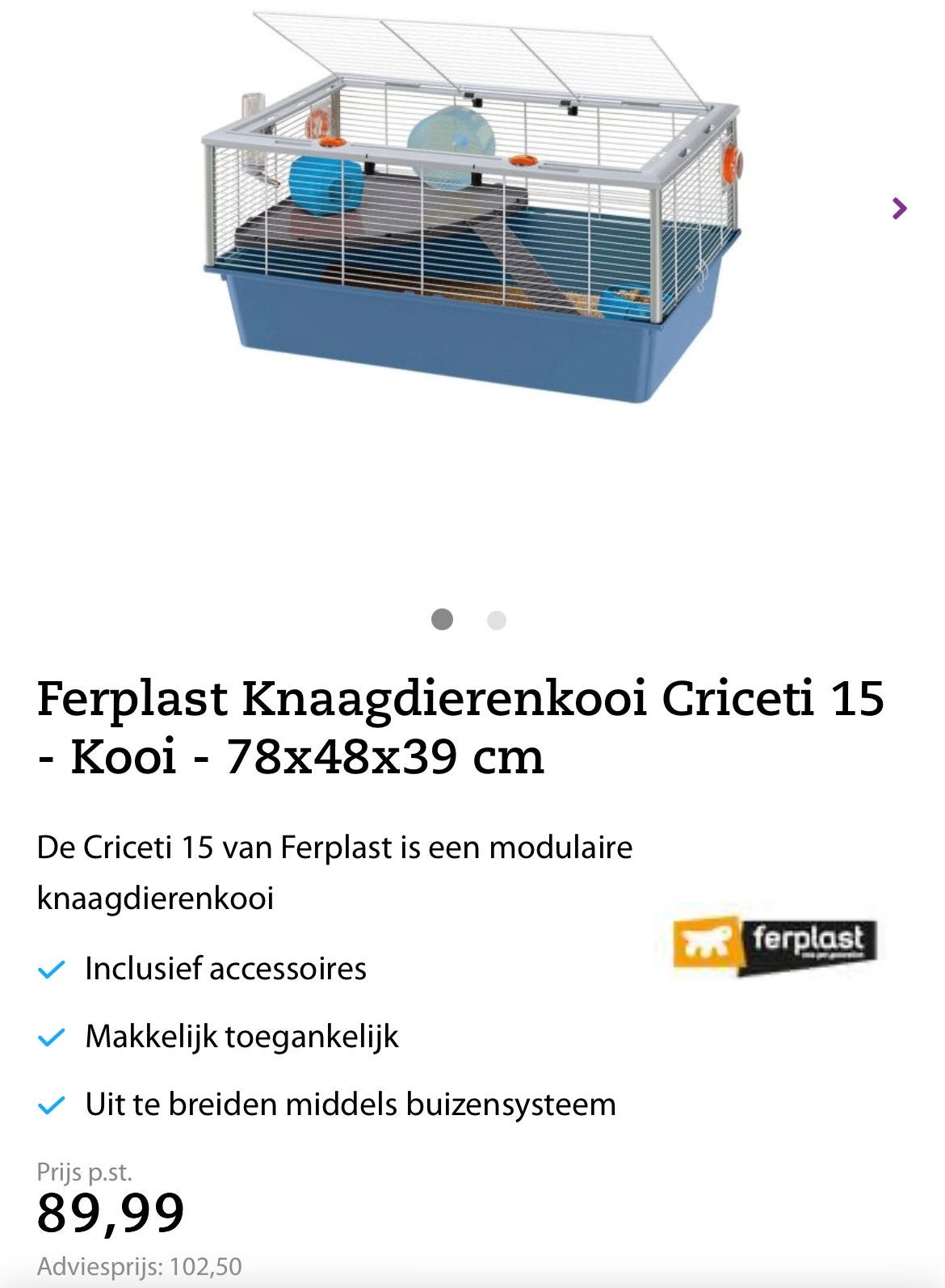 Hansterkooi zgan, Kooi, Zo goed als nieuw, Hamster, Ophalen