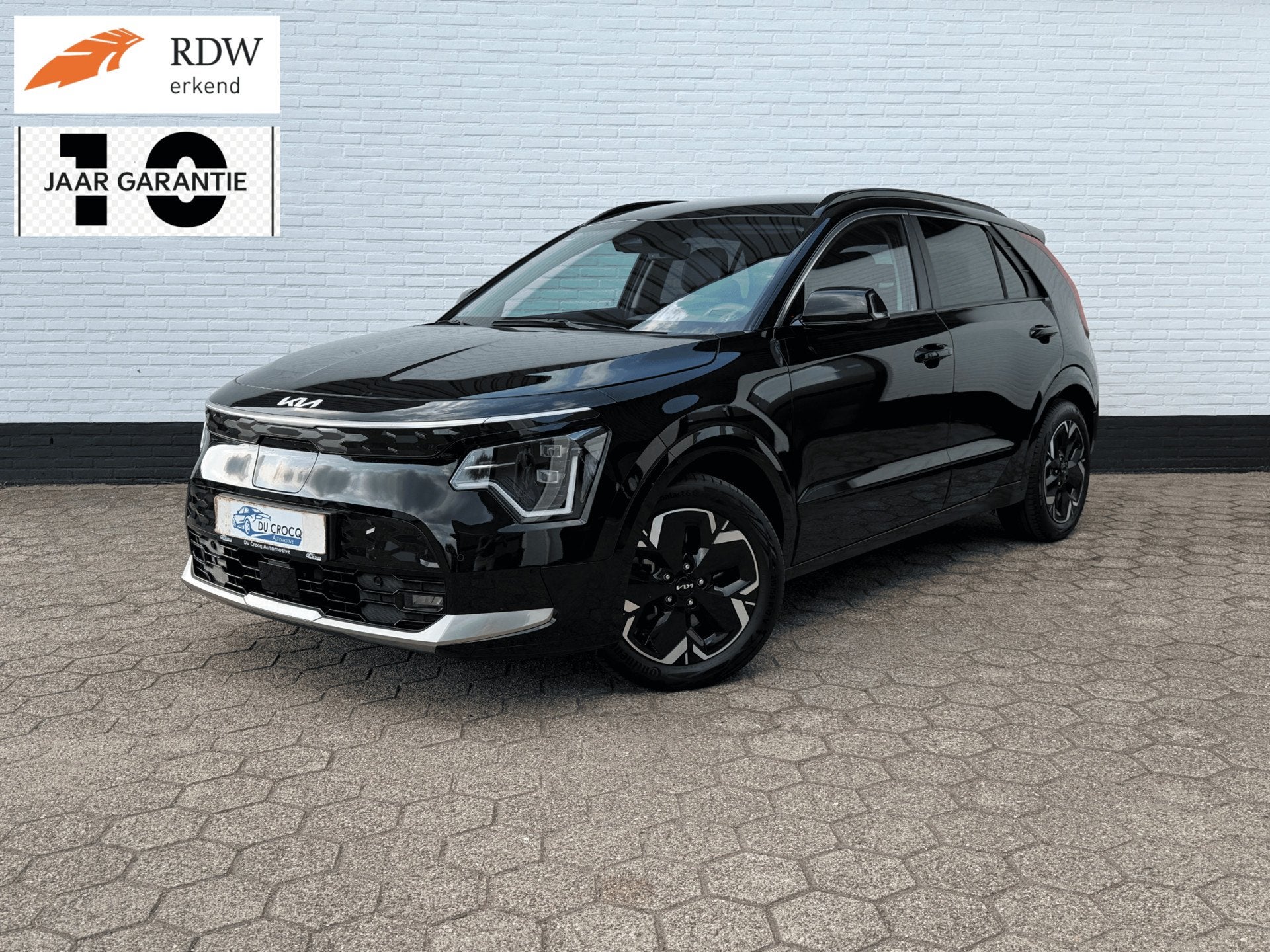 Kia Niro EV DynamicPlusLine 64.8kWH ACC WARMTEPOMP SOH 100%!, Auto's, Gebruikt, Leder en Stof, Zwart, Origineel Nederlands